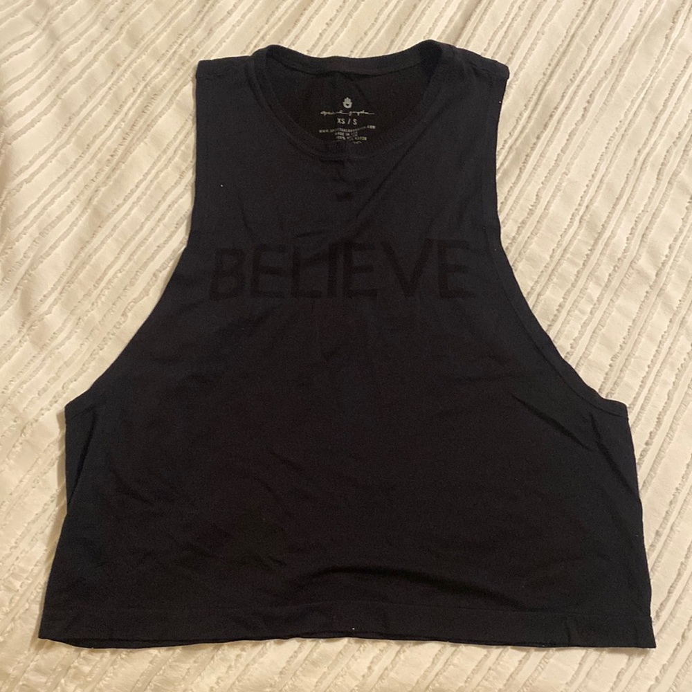 Spiritual gangster black workout shirt